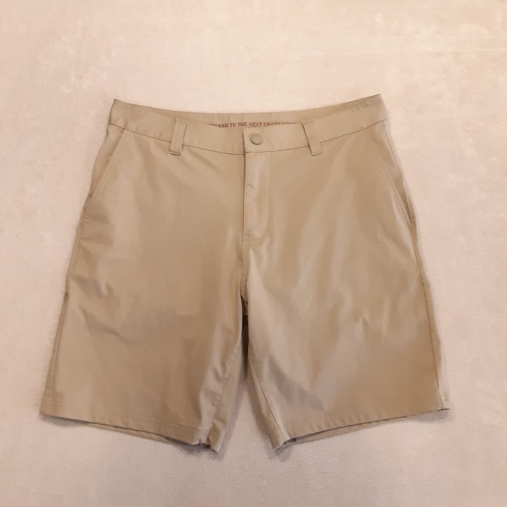 Rhone Mens Commuter Shorts Sz.31 Khaki Colorway 8" Inseam Style# 100273